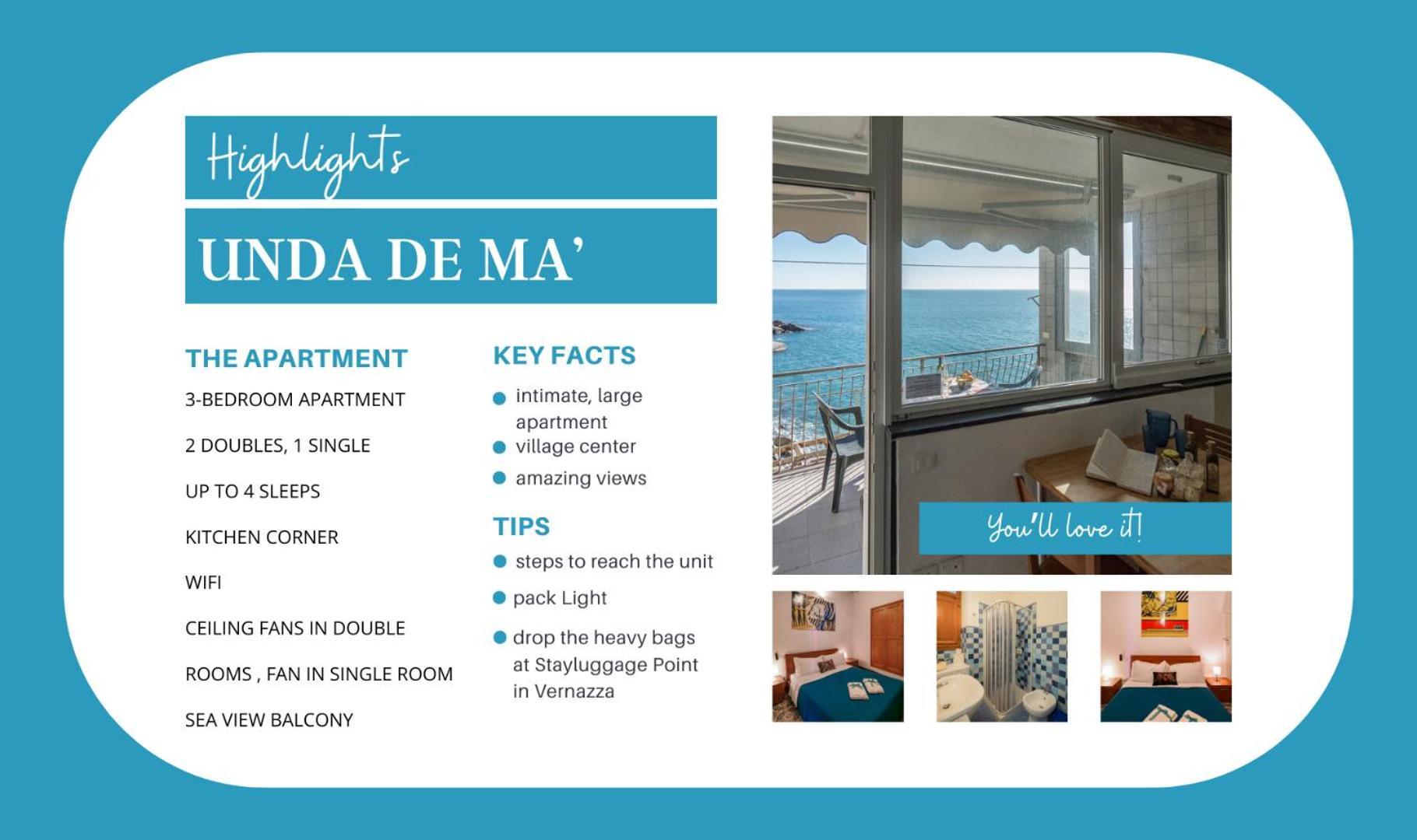 Unda De Ma Sea View Terrace Apartment Βερνάτσα Εξωτερικό φωτογραφία